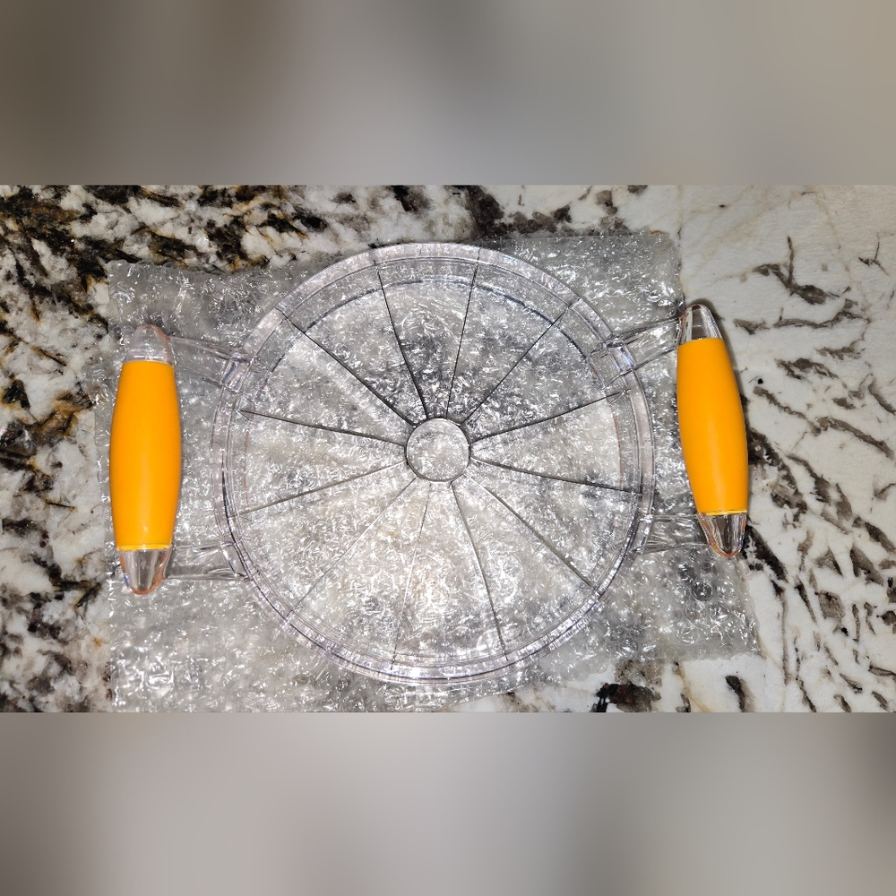 Clear Melon Slicer with Orange Handle